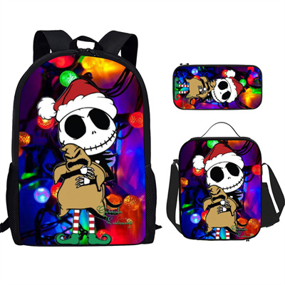 18 Inch The Nightmare Before Christmas Backpack School Bag+Lunch Bag+Pencil Bag - Image 5