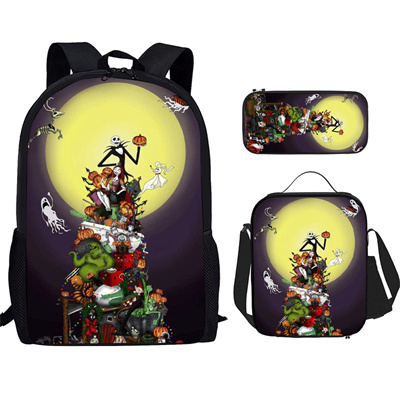 18 Inch The Nightmare Before Christmas Backpack School Bag+Lunch Bag+Pencil Bag - Image 6