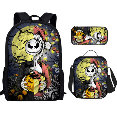 18 Inch The Nightmare Before Christmas Backpack School Bag+Lunch Bag+Pencil Bag - Image 7
