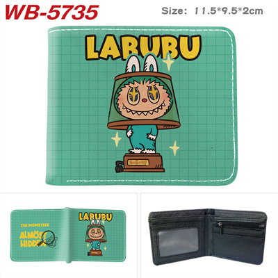 Bifold PU Leather Labubu Wallet Coin Pocket Credit Card Id Window Card Holder Gift - Image 10