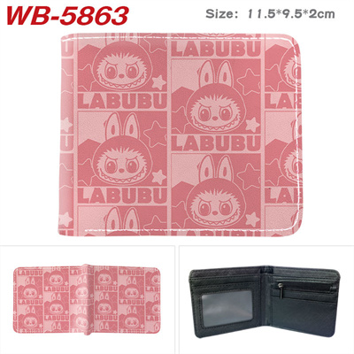 Bifold PU Leather Labubu Wallet Coin Pocket Credit Card Id Window Card Holder Gift - Image 11