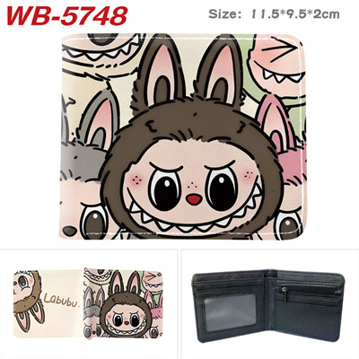 Bifold PU Leather Labubu Wallet Coin Pocket Credit Card Id Window Card Holder Gift - Image 20