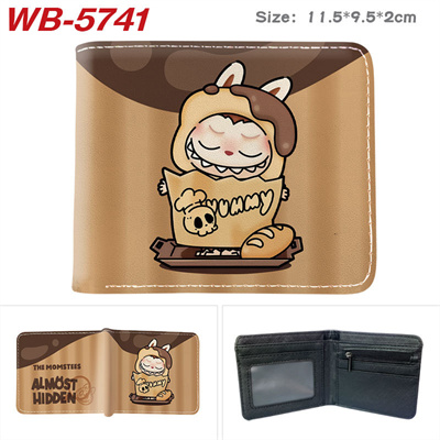 Bifold PU Leather Labubu Wallet Coin Pocket Credit Card Id Window Card Holder Gift - Image 4
