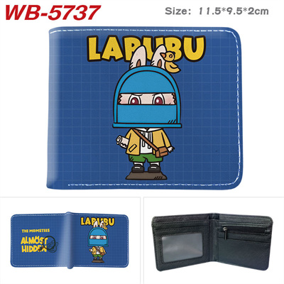 Bifold PU Leather Labubu Wallet Coin Pocket Credit Card Id Window Card Holder Gift - Image 8